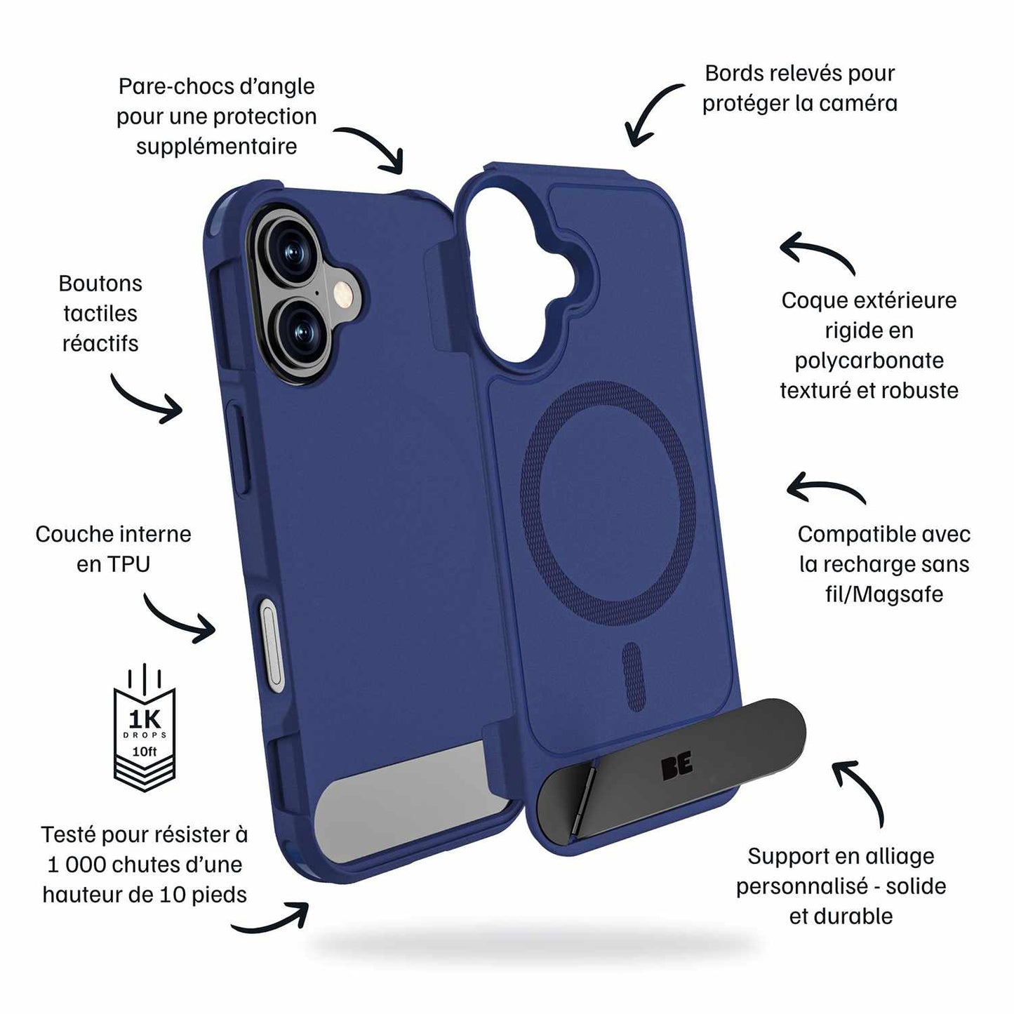 BEARLK172 Armour Ultra MagSafe w/Kickstand Case iPhone 17 Navy