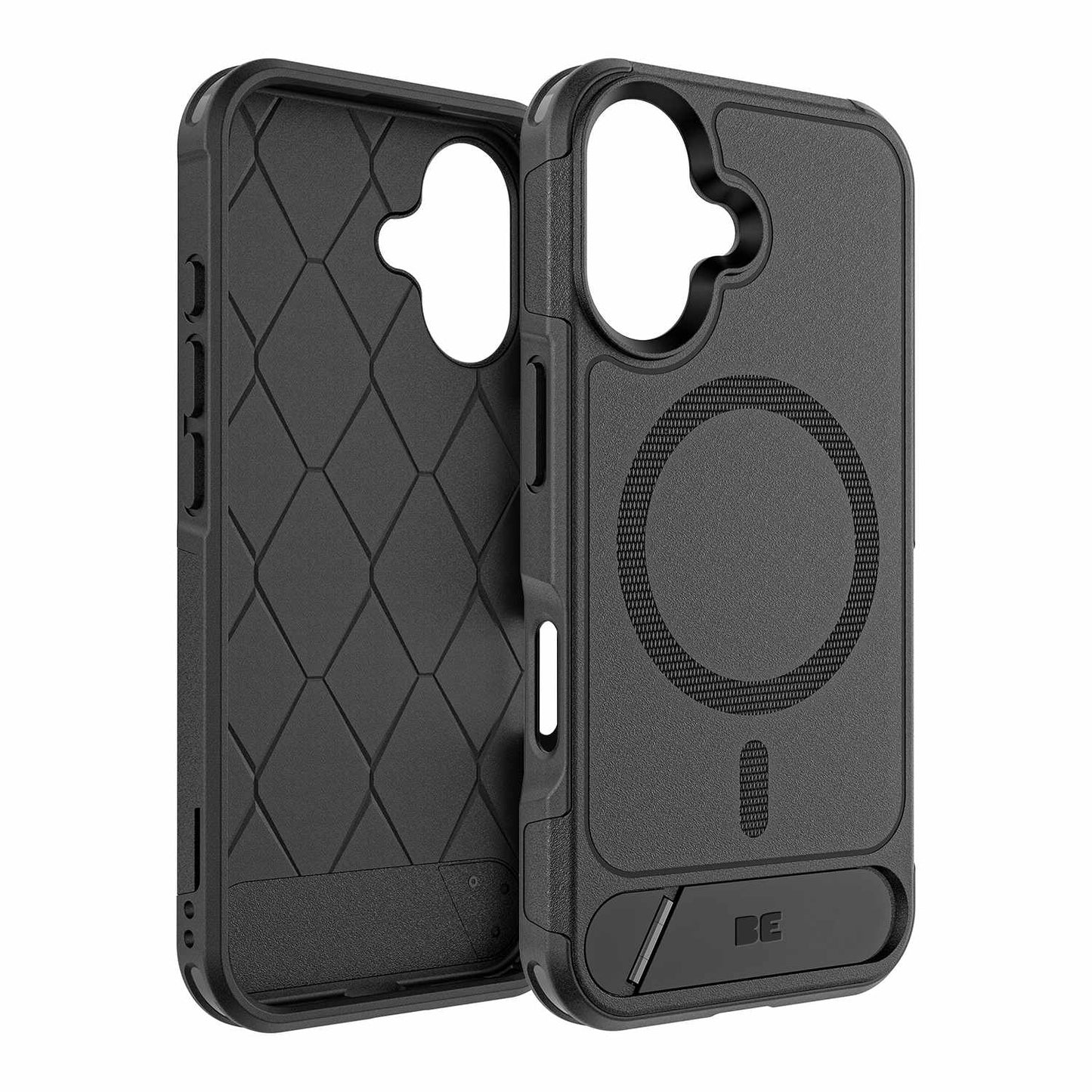 BEARUT16K Armour Ultra MagSafe w/Kickstand Case iPhone 16 Black
