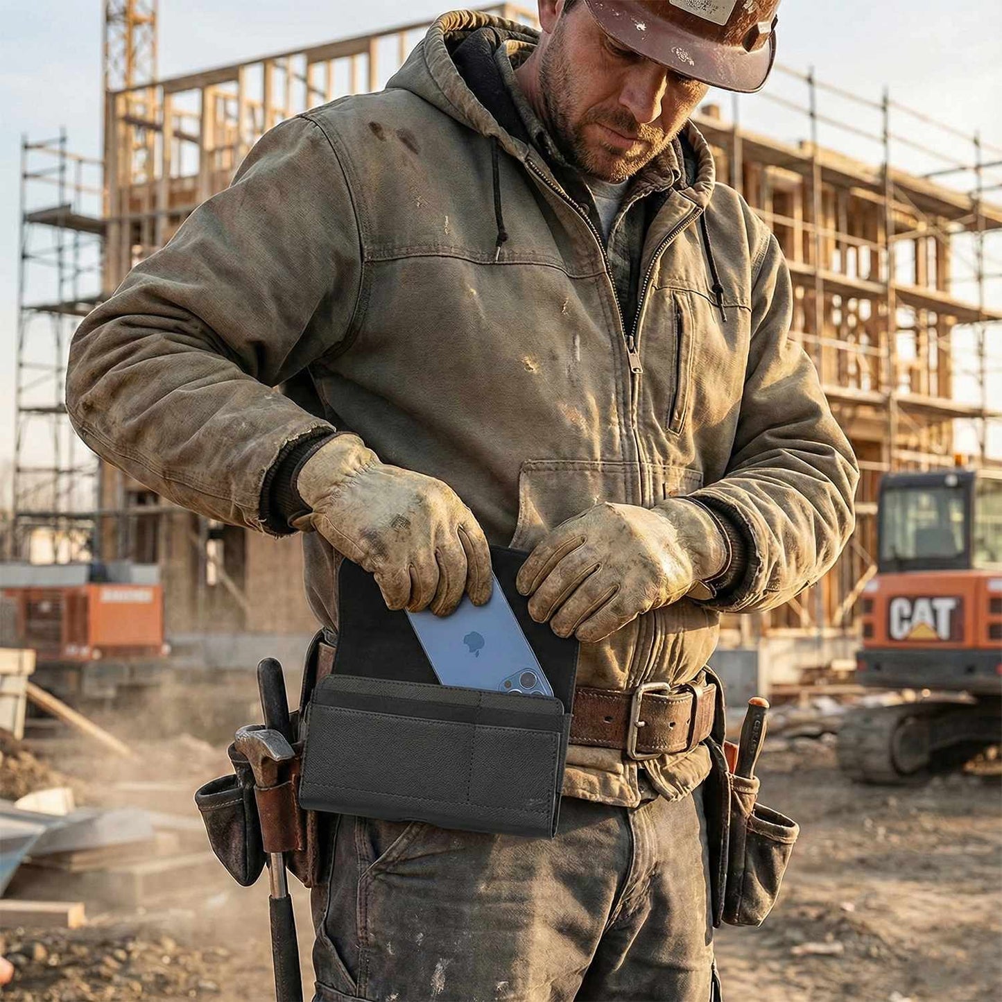 BEUPPBC25ML Universal Phone Case with Belt Clip M-L Black