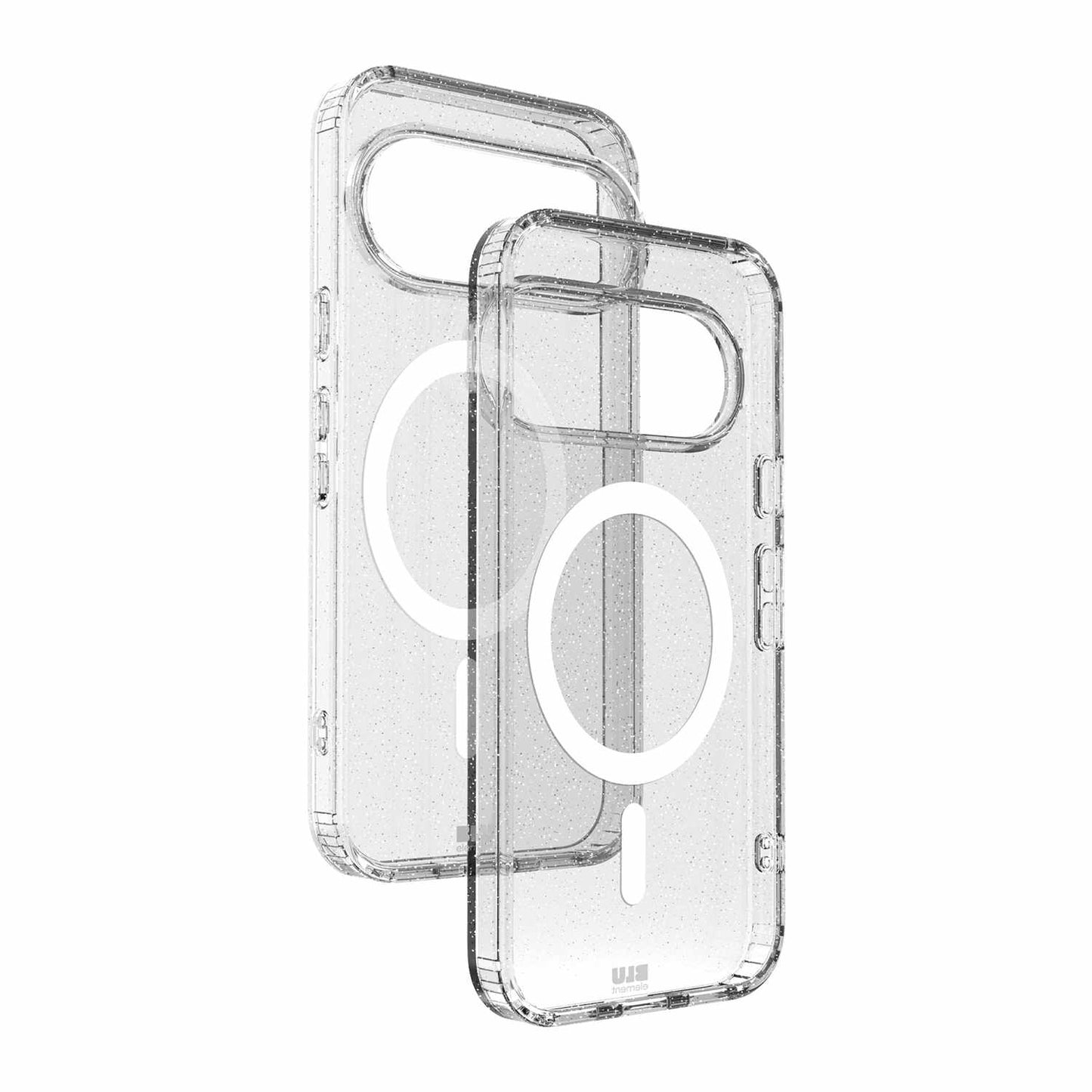 BEPIXDZRG261 Dropzone Rugged Glitter Case w/Magnets Pixel 11 Clear