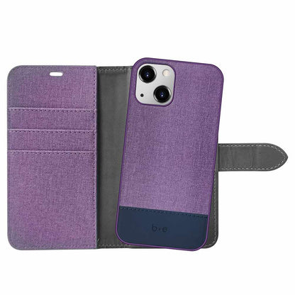 2 in 1 Folio Case Purple Navy for iPhone 13