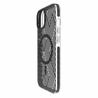 Elita Clear Print Braid Check Pattern MagSafe Case Clear/Black for iPhone 14/13