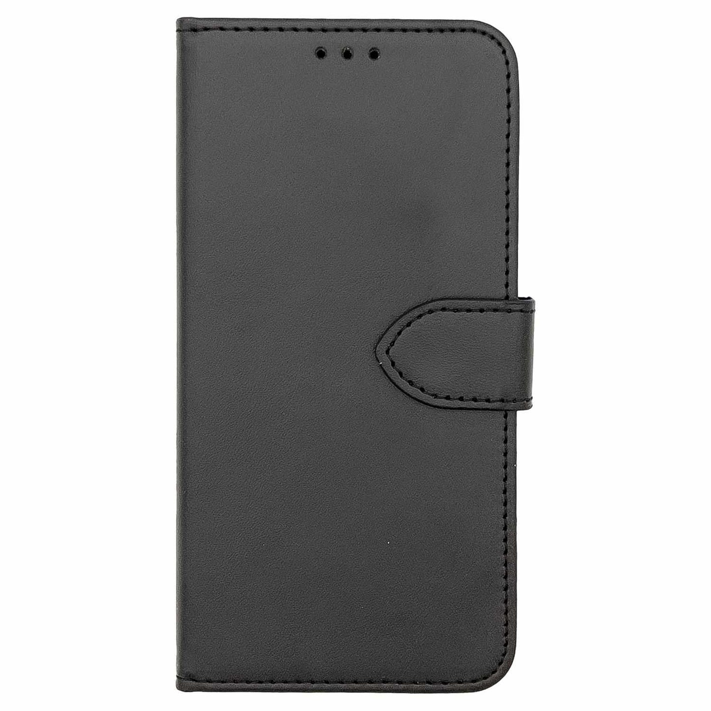 JKKJFGCKIP12BK Faux Leather Folio Case w/TPU Gelskin iPhone 12 Black