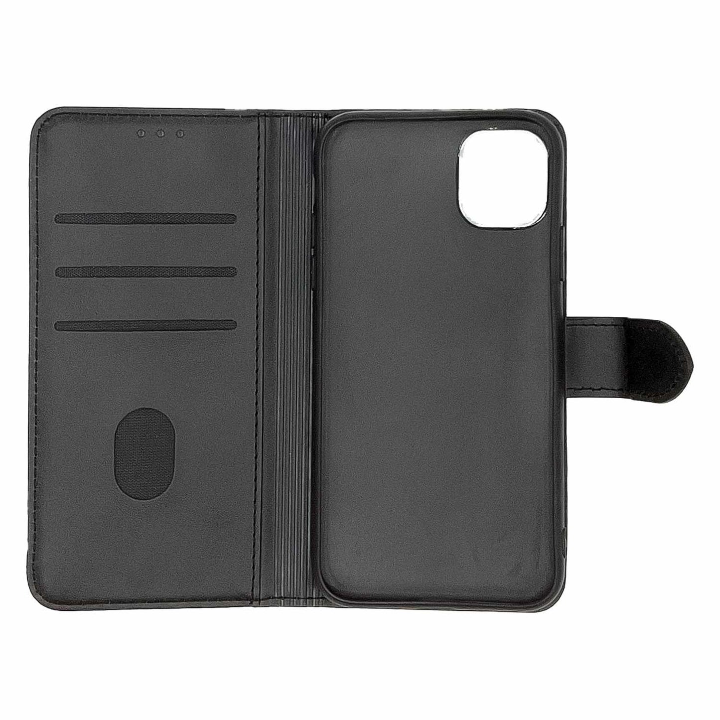 JKKJFGCKIP11BK Faux Leather Folio Case w/TPU Gelskin iPhone 11/XR Black