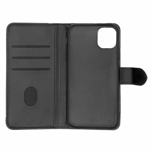 Faux Leather Folio Case with TPU Gelskin Black for iPhone 11/XR