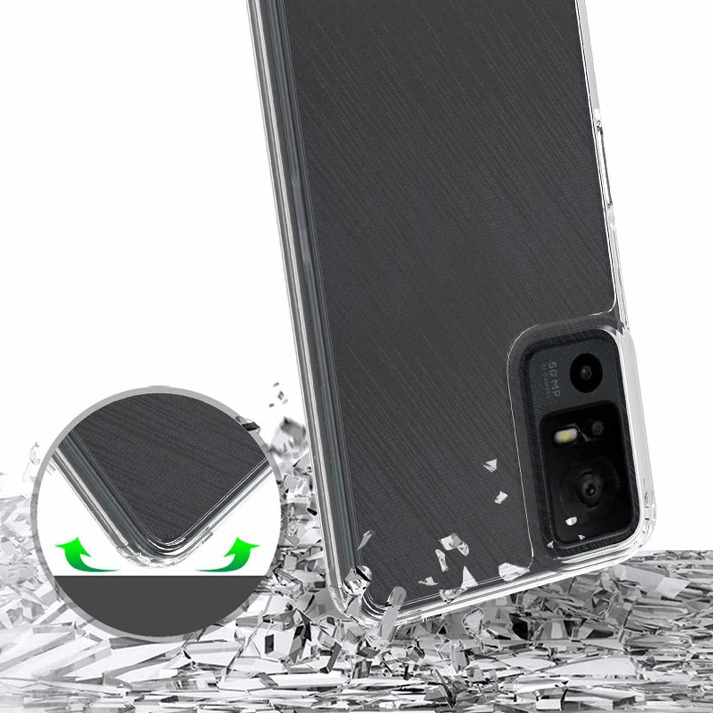 DropZone Rugged Case Clear for TCL 40 XE 5G