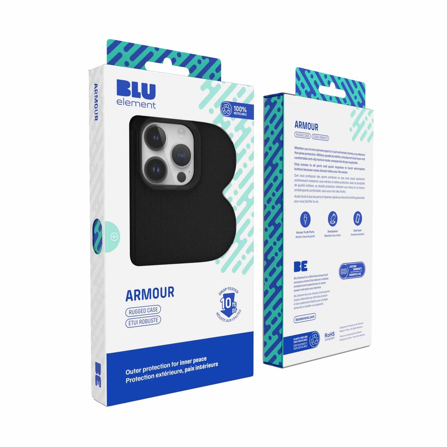 Armour Rugged with MagSafe Case Black for iPhone 15/14/13 Cases Blu Element 