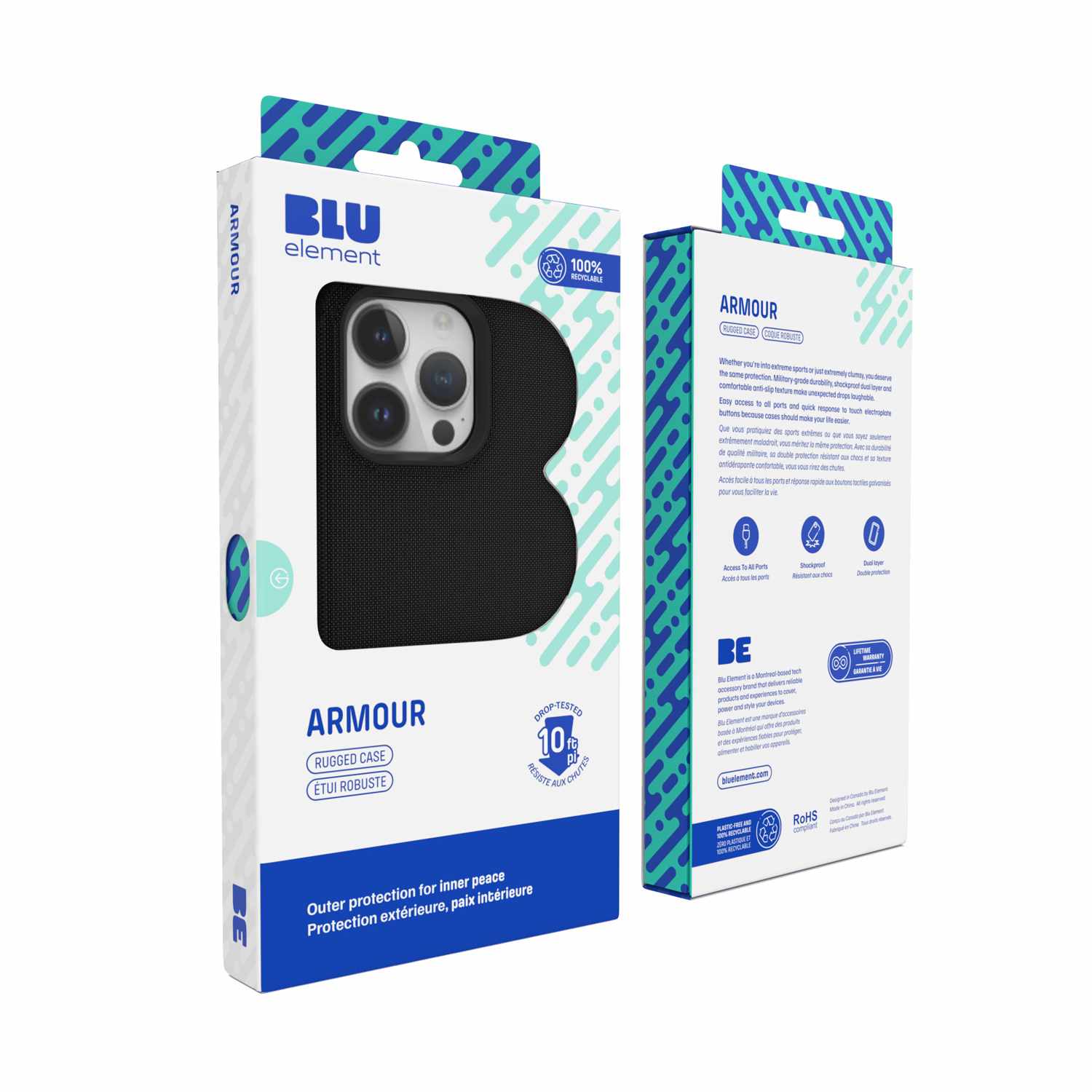Armour Rugged with MagSafe Case Black for iPhone 15/14/13 Cases Blu Element 