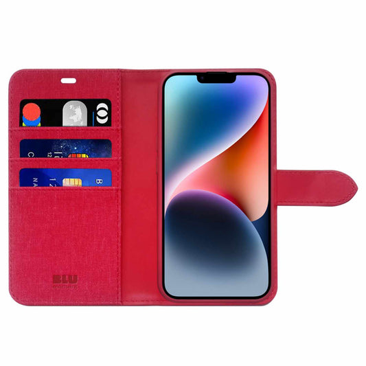 BE2I1FIP15R Folio 2-in-1 Case iPhone 17e/16e/15/14/13 Dark Red