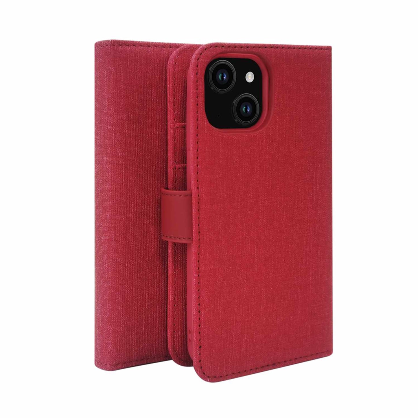 BE2I1FIP15R Folio 2-in-1 Case iPhone 17e/16e/15/14/13 Dark Red