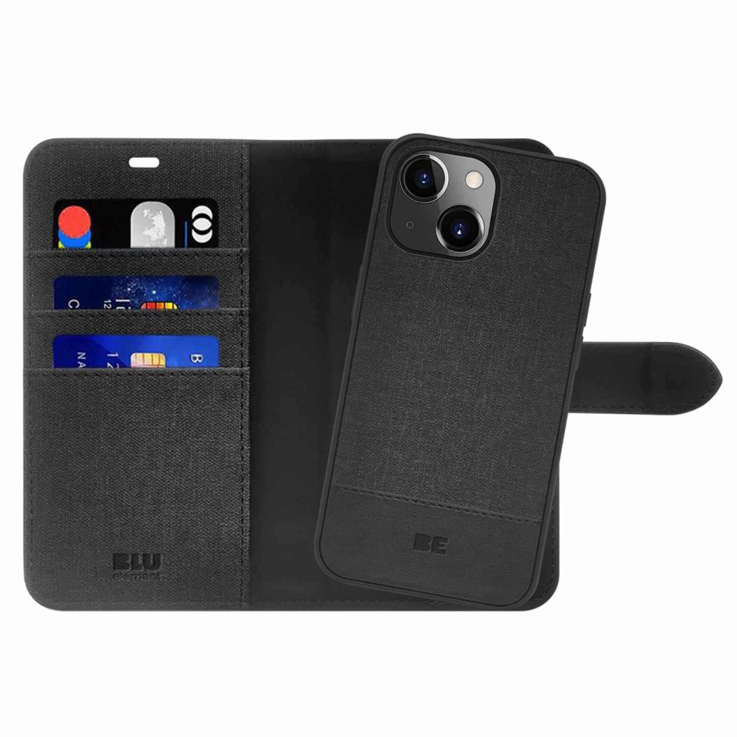 Folio 2 in 1 Case Black for iPhone 15 Plus/14 Plus