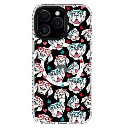 BEEL155526 Chromatic Print MagSafe iPhone 15 Pro Dog Pattern