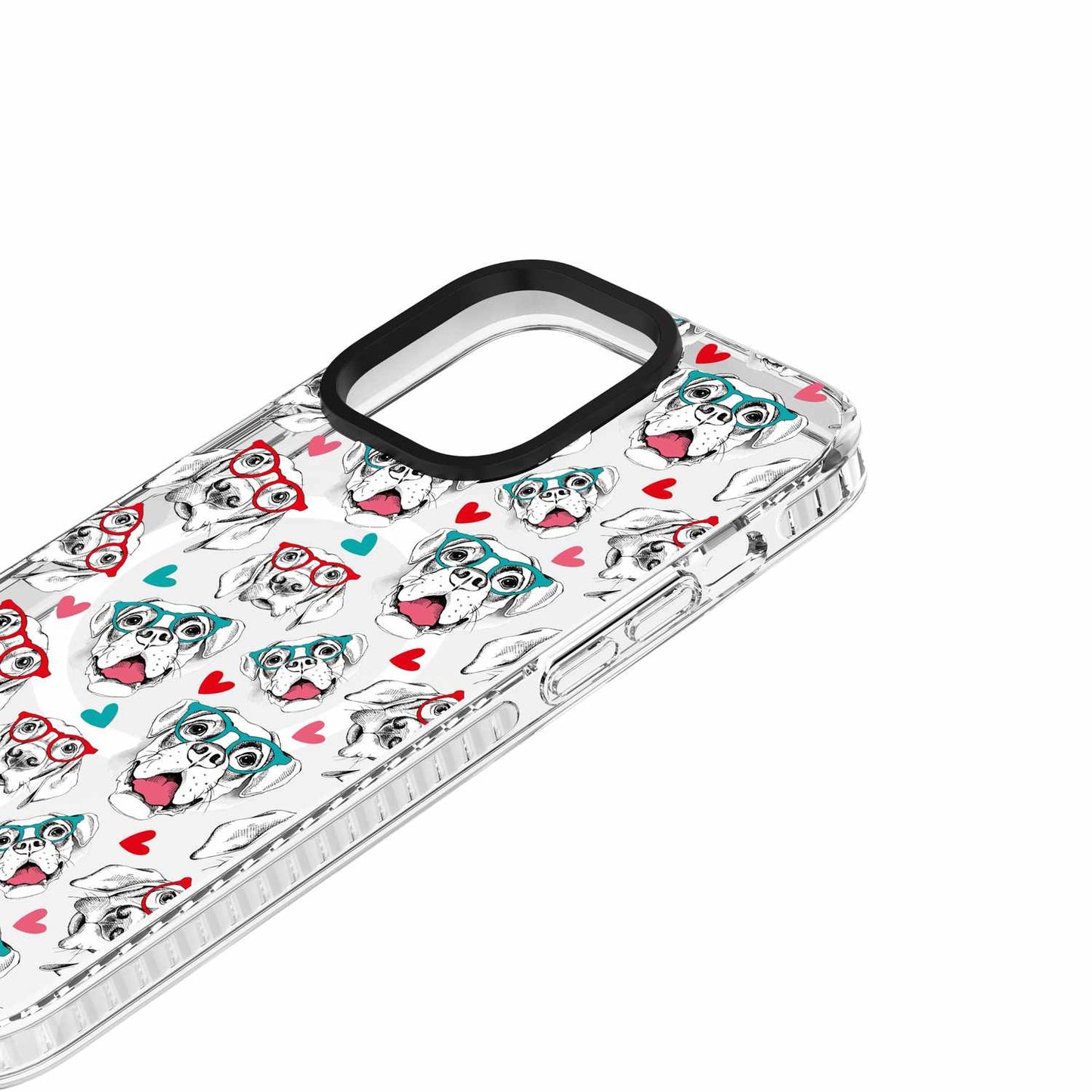 Chromatic Print MagSafe Case Dog Pattern for iPhone 15 Pro