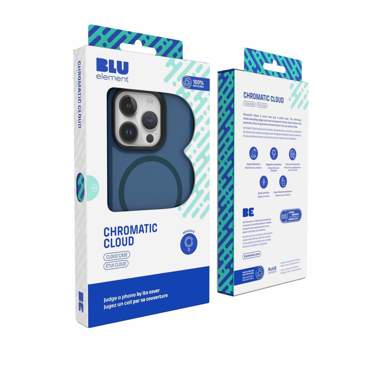 BECCMGIP15PLBN Chromatic Cloud w/Magsafe iPhone 15 Plus/14 Plus Navy