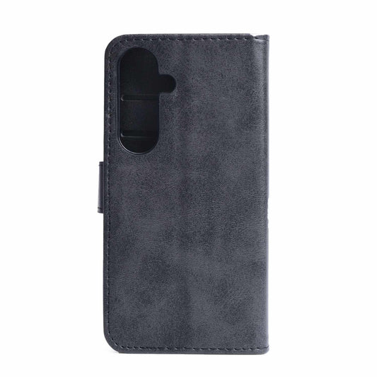 Faux Leather Folio Case w/TPU Gelskin Black for Samsung Galaxy S24