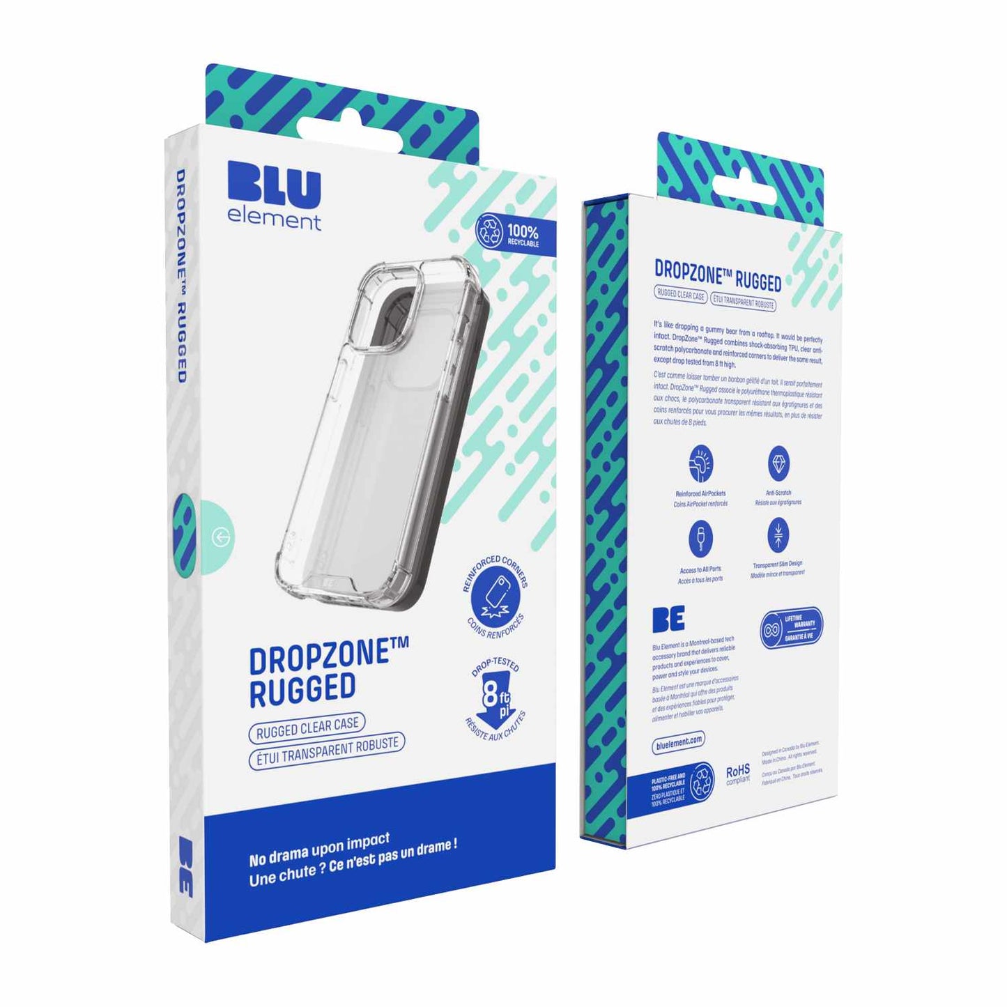 BEDZR163 Dropzone Rugged Case iPhone 16 Pro Clear