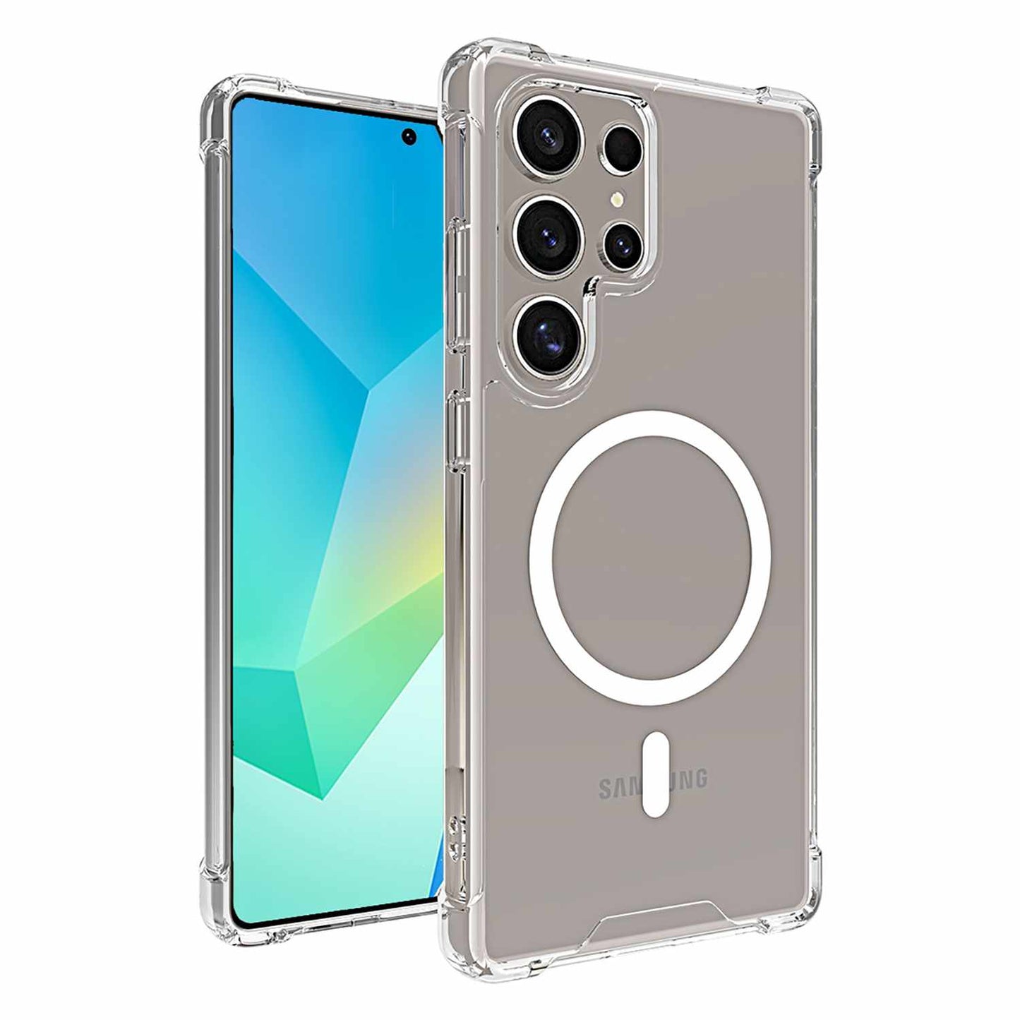 BEDZS253 Dropzone Rugged Case w/Magnets Galaxy S25 Ultra Clear