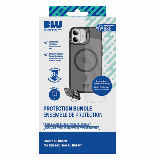 Duo Protection Bundle - Chromatic Kick MagSafe Case Black + Screen Protector for iPhone 16