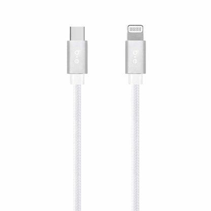 Braided Charge/Sync USB-C to Lightning 10ft White
