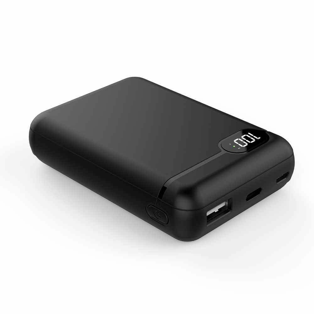 Mini Portable Power 10000 mAh for Power Delivery Devices Black