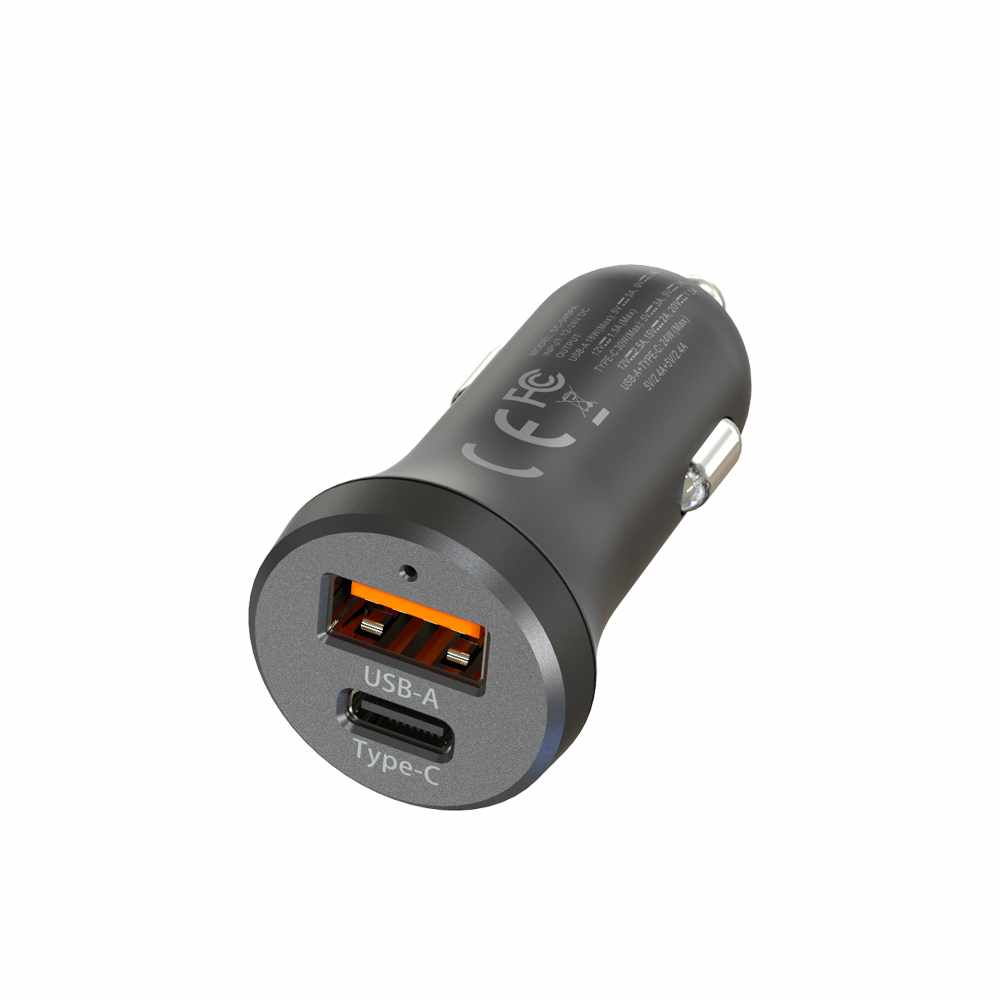Car Charger USB-C Single Port Power Delivery 20W Black