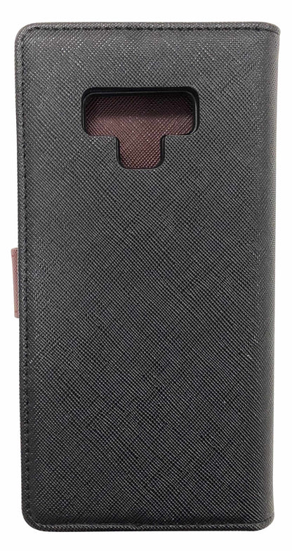 2 in 1 Folio Case Black/Brown for Samsung Galaxy Note9