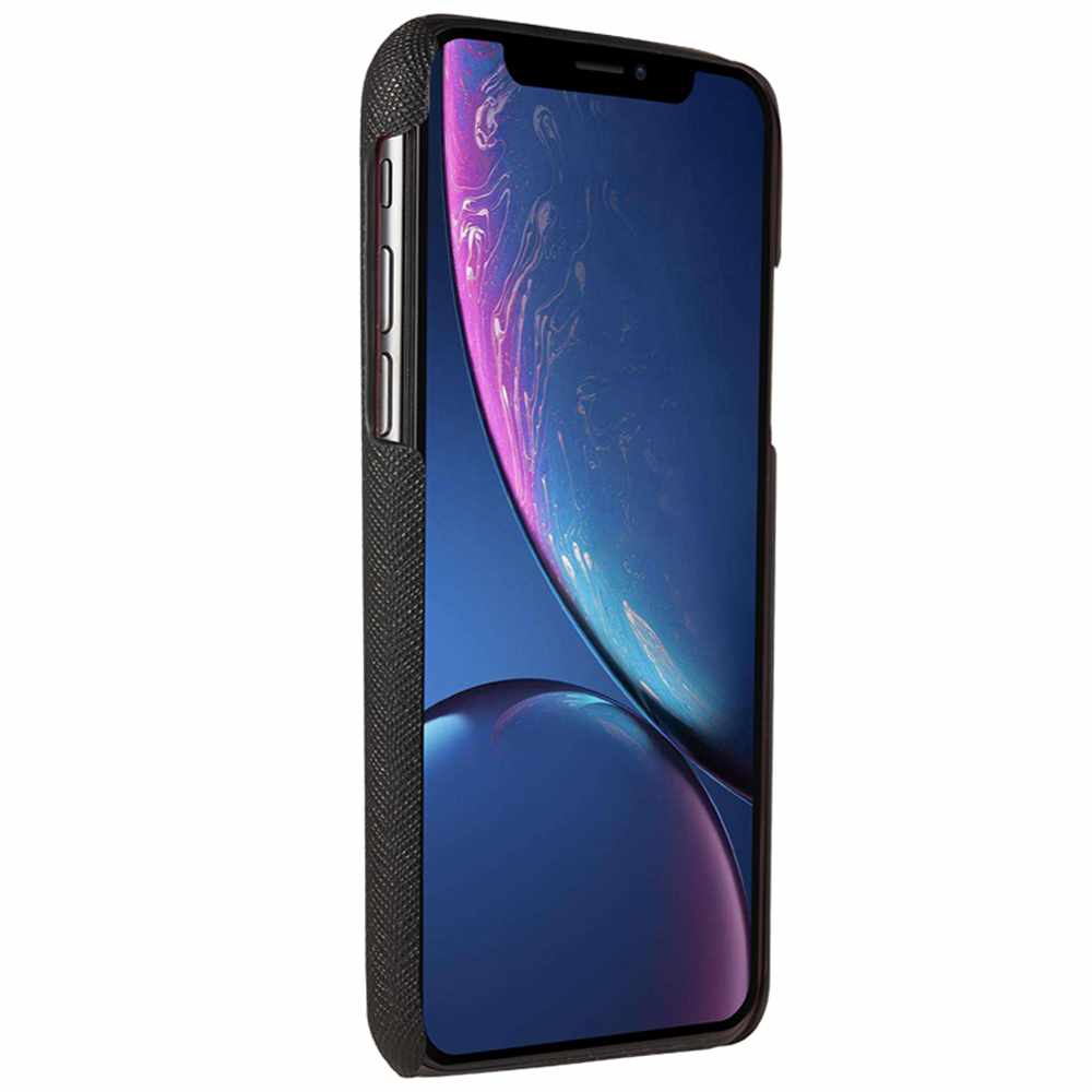 Saffiano Case Black for iPhone XR