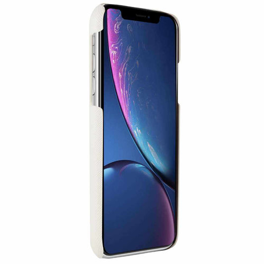 Saffiano Case White for iPhone XR