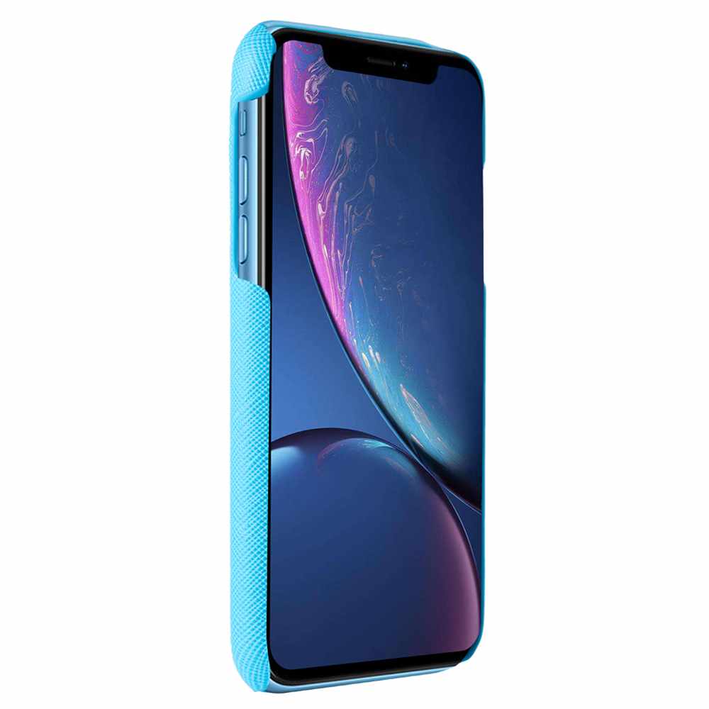 Saffiano Case Blue for iPhone XR