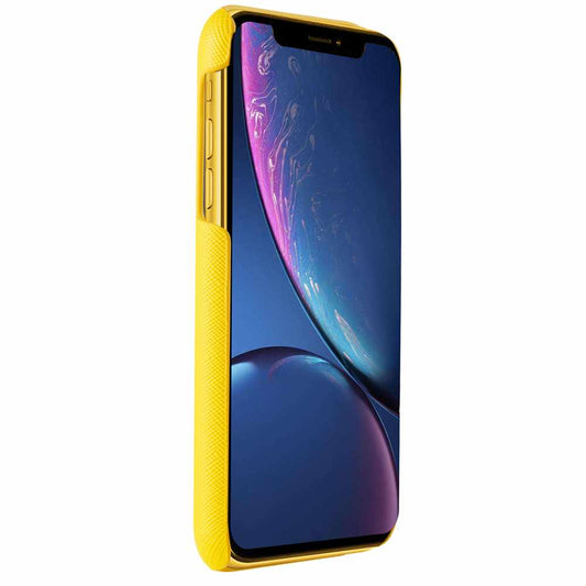 Saffiano Case Yellow for iPhone XR