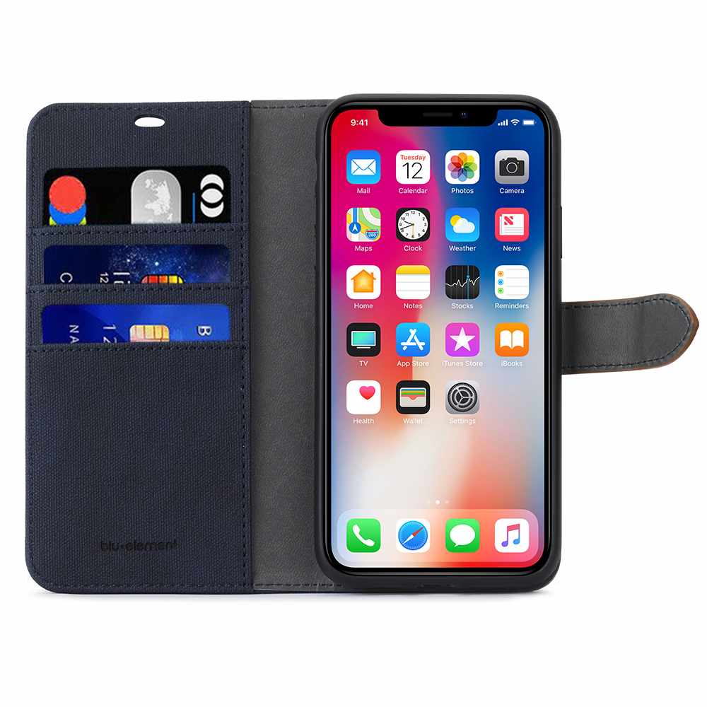 2 in 1 Folio Case Navy/Tan for iPhone 11 Pro