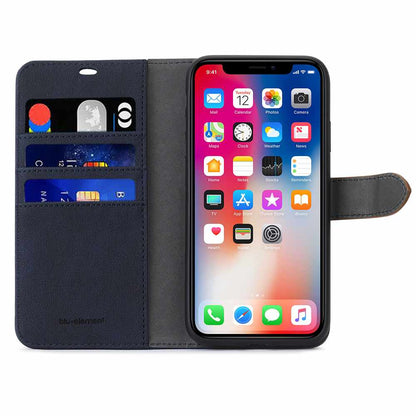 2 in 1 Folio Case Navy/Tan for iPhone 11/XR