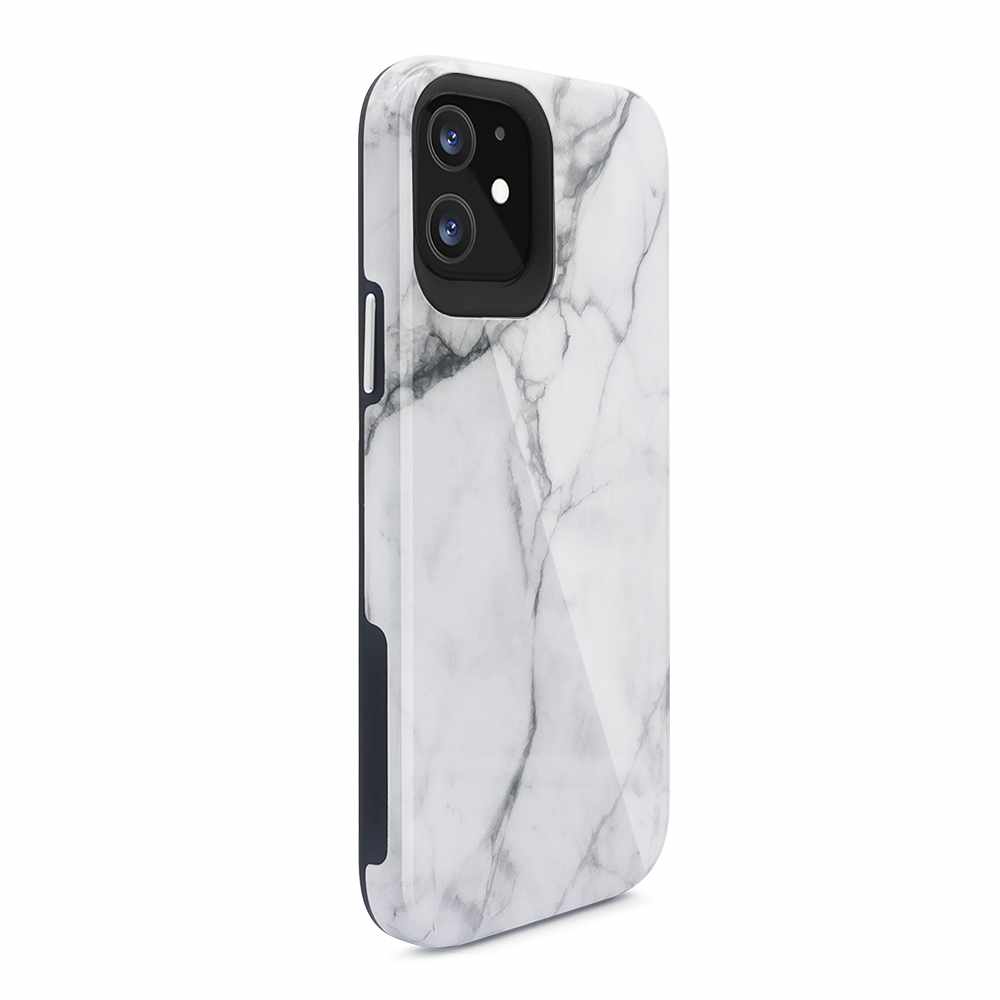 Mist 2X Fashion Case White Marble Glossy for iPhone 12 mini
