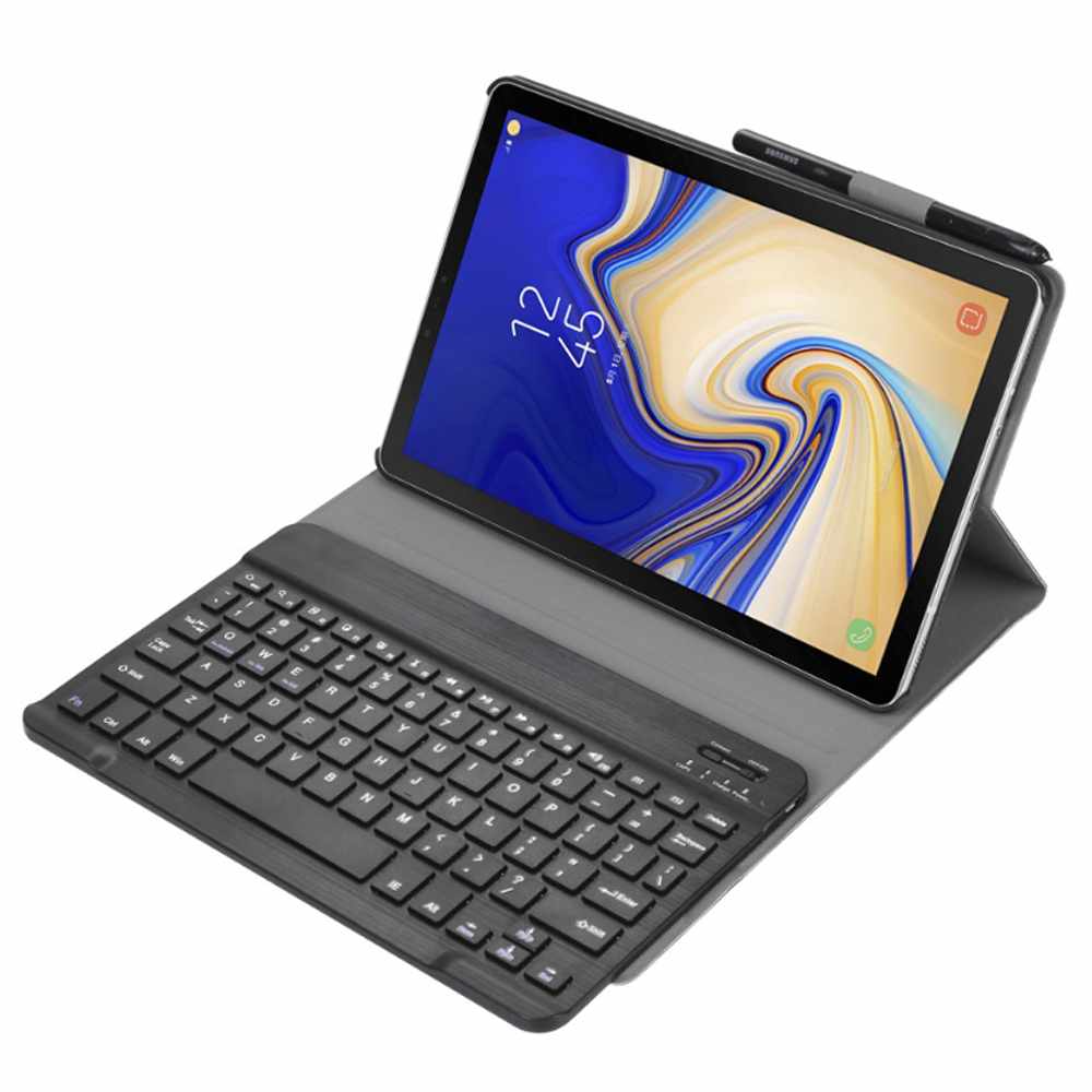 Folio Case with Bluetooth Keyboard Black for Samsung Galaxy Tab A7 2020