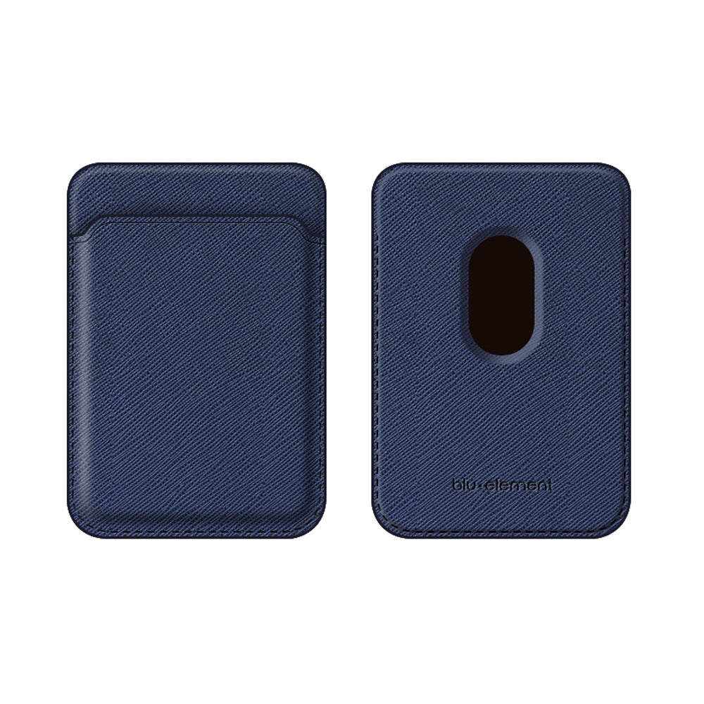 MagSafe Compatible Saffiano Card Holder Wallet Navy for iPhone 14 Pro Max/14 Pro/14 Plus/14/13 Pro Max/13 Pro/13/13 mini/12 Pro Max/12 Pro/12/12 mini