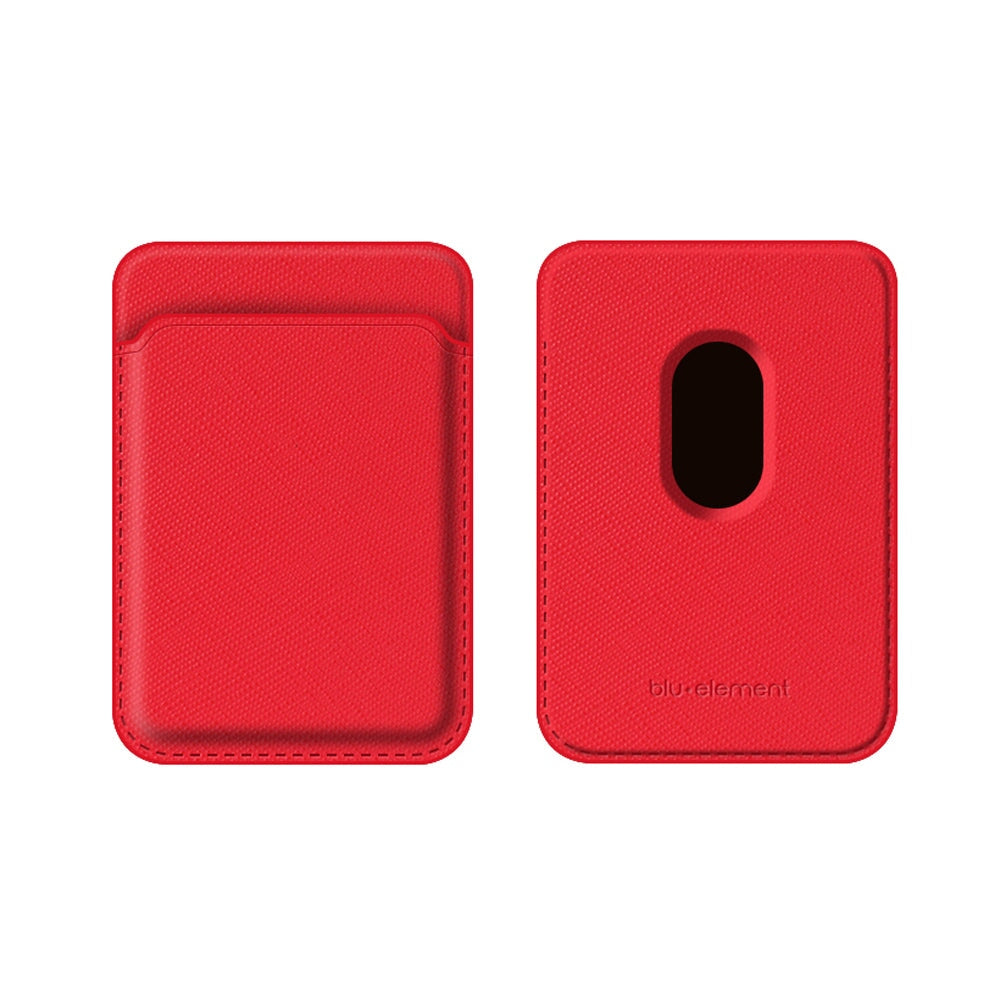 MagSafe Compatible Saffiano Card Holder Wallet Red for iPhone 14 Pro Max/14 Pro/14 Plus/14/13 Pro Max/13 Pro/13/13 mini/12 Pro Max/12 Pro/12/12 mini