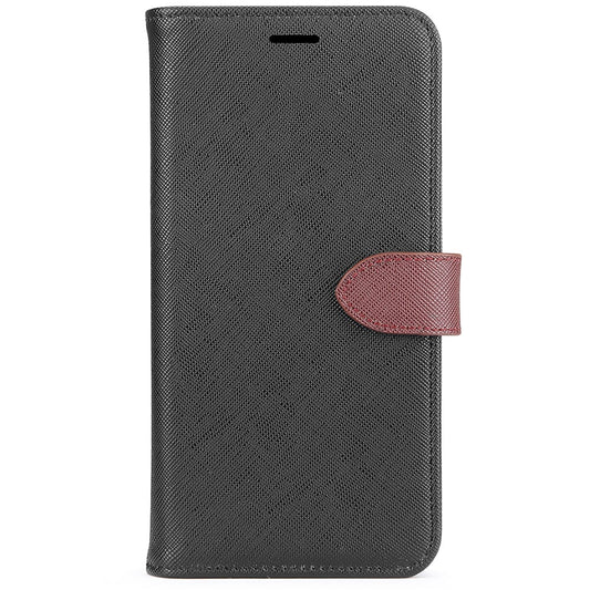 2 in 1 Folio Case Black/Brown for Samsung Galaxy J3 2018